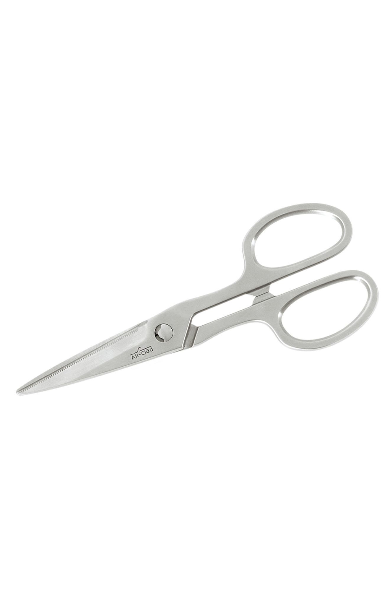 All-Clad German Stainless Steel Kitchen Shears in Silver 