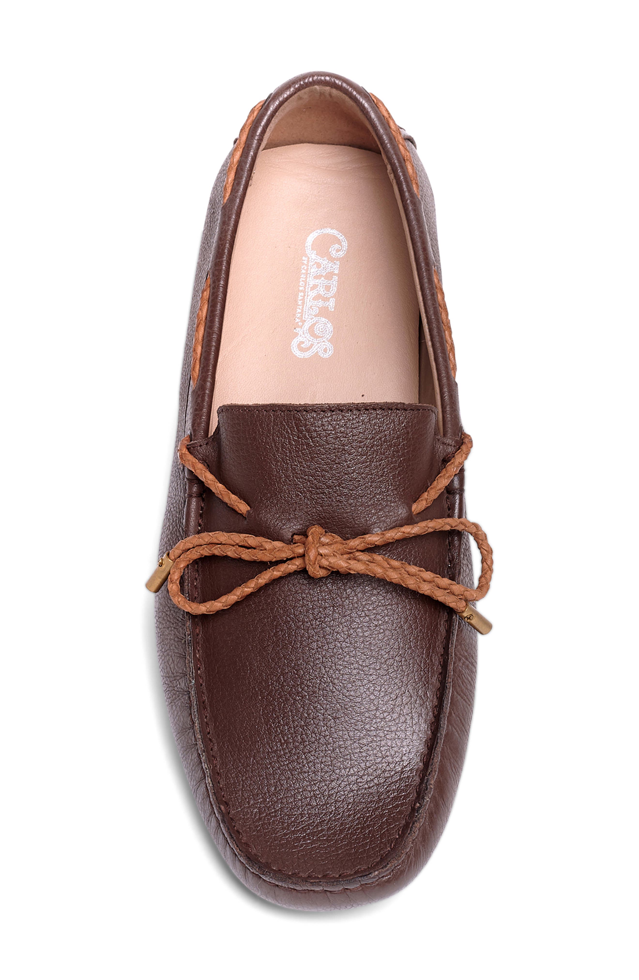 CARLOS SANTANA SFO Leather Driver, Alternate, color, Dark Brown