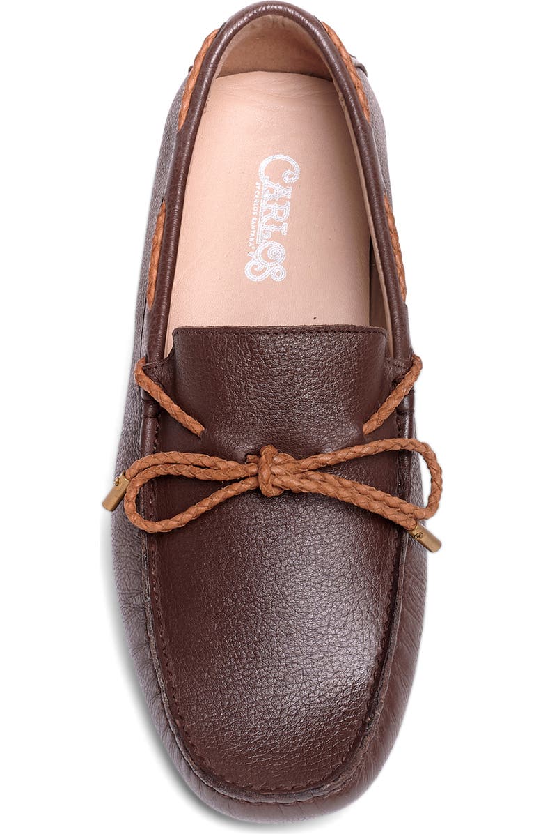 CARLOS SANTANA SFO Leather Driver, Alternate, color, Dark Brown