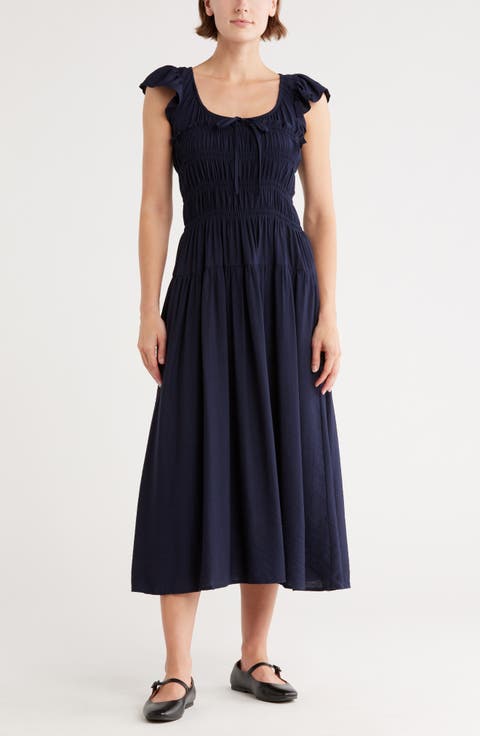 Shirred Maxi Dress