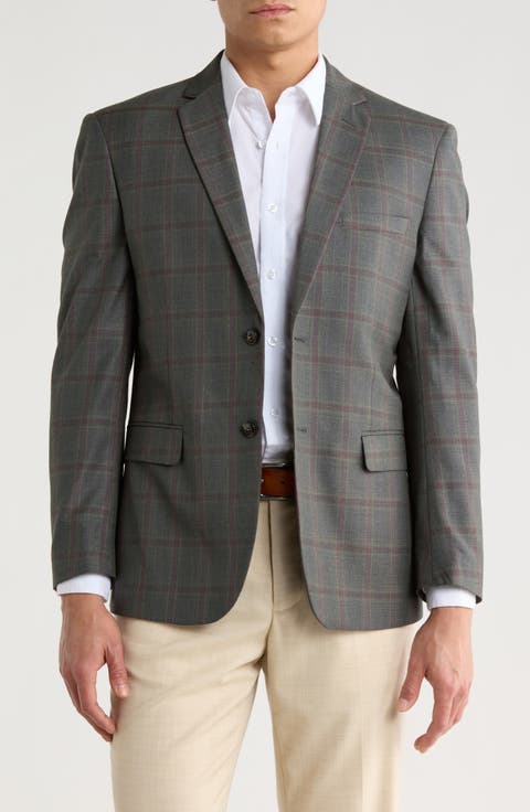 Slim Fit Plaid Blazer (Regular, Short & Long)