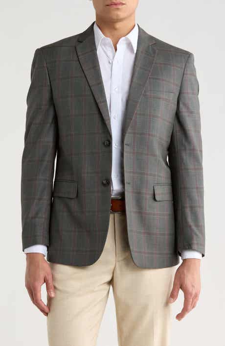 Gino Vitale Slim Fit Plaid Blazer