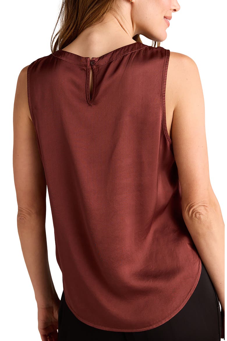 Satin Tank Top, Alternate, color, BRANDY WINE
