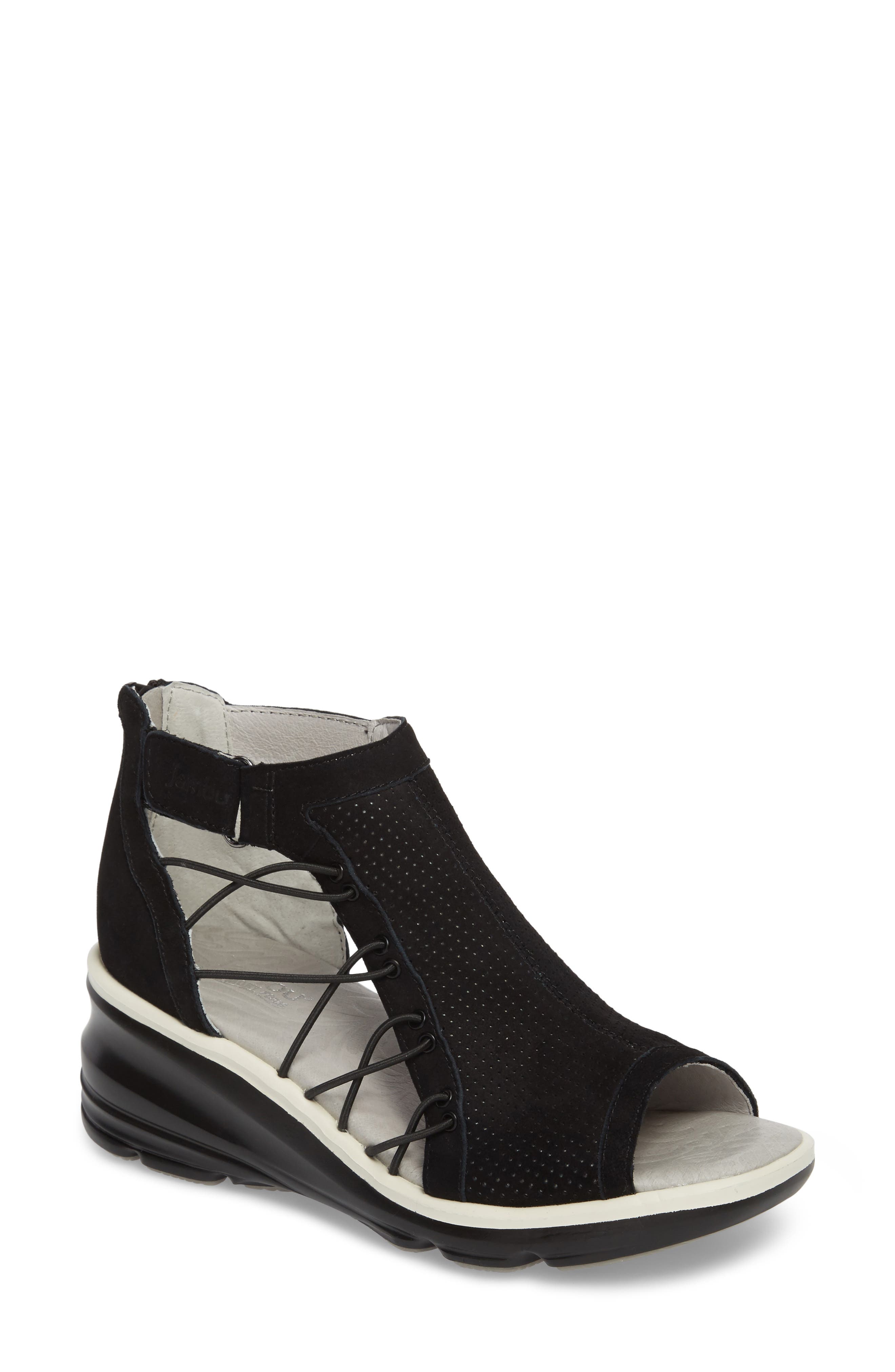 Jambu Naomi Perforated Wedge Sandal, Main, color, 