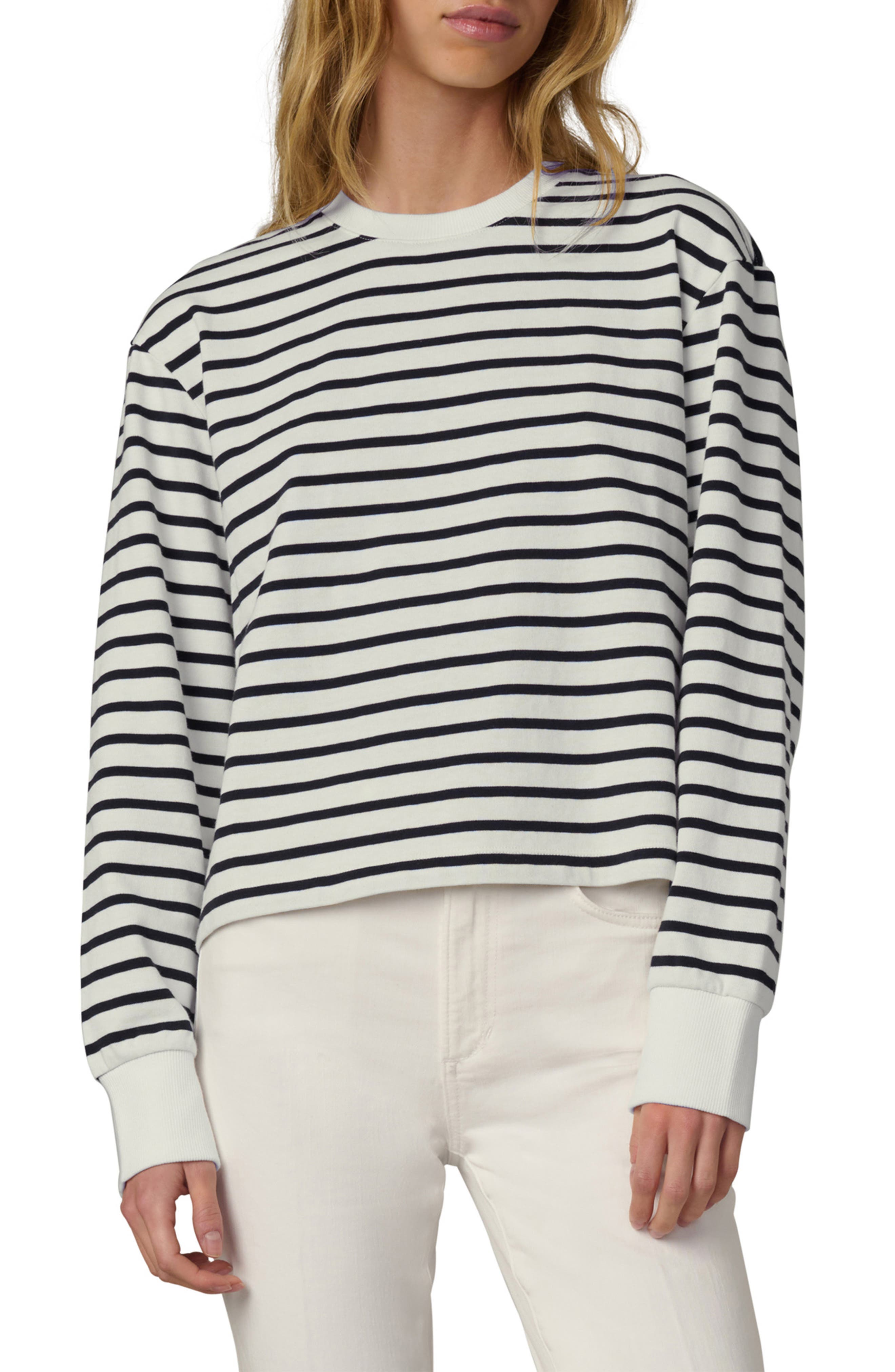 Stripe Long Sleeve Cotton T-Shirt - image 3