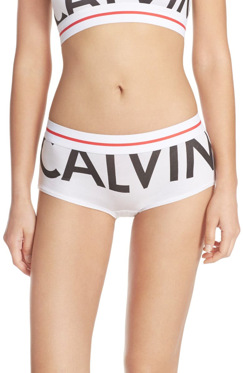 Calvin Klein 'Modern' Logo Panties, Main, color, White