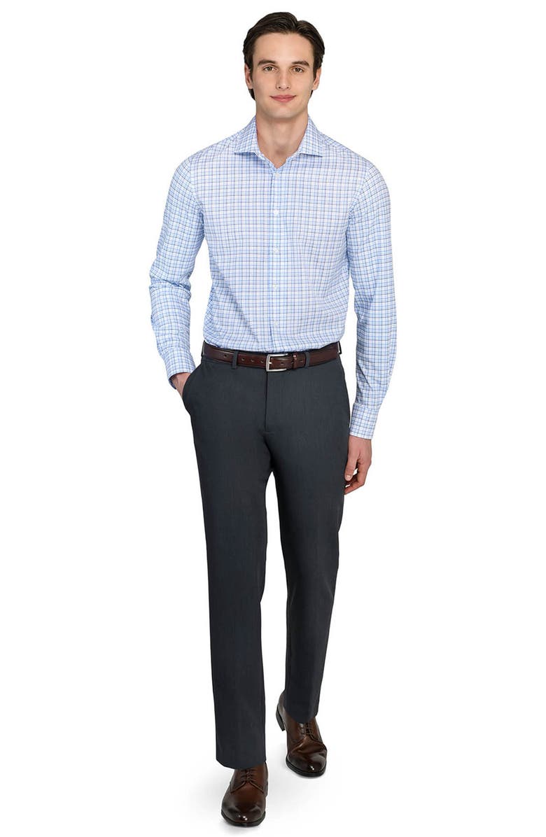 W.R.K Slim Fit Plaid Reworked Dress Shirt, Main, color, White/ Blue