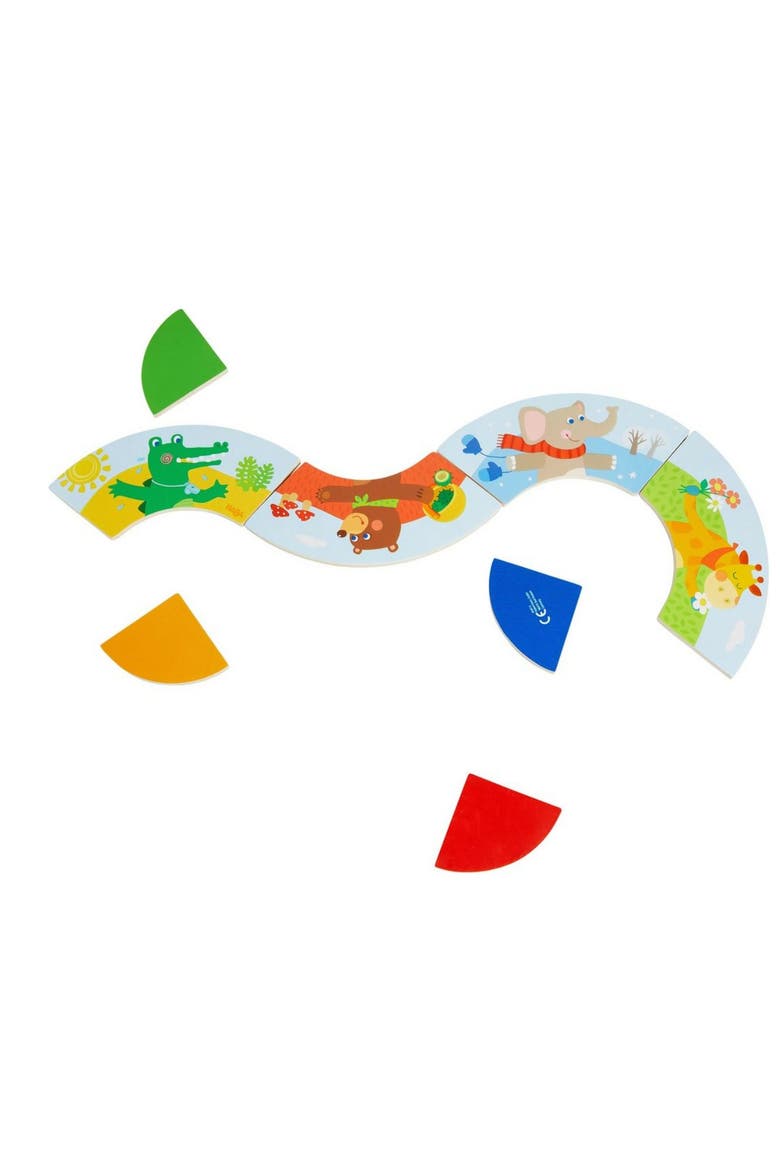 Animal Seasons 8 Piece Wooden Puzzle & Arranging Game, Alternate, color, Multi