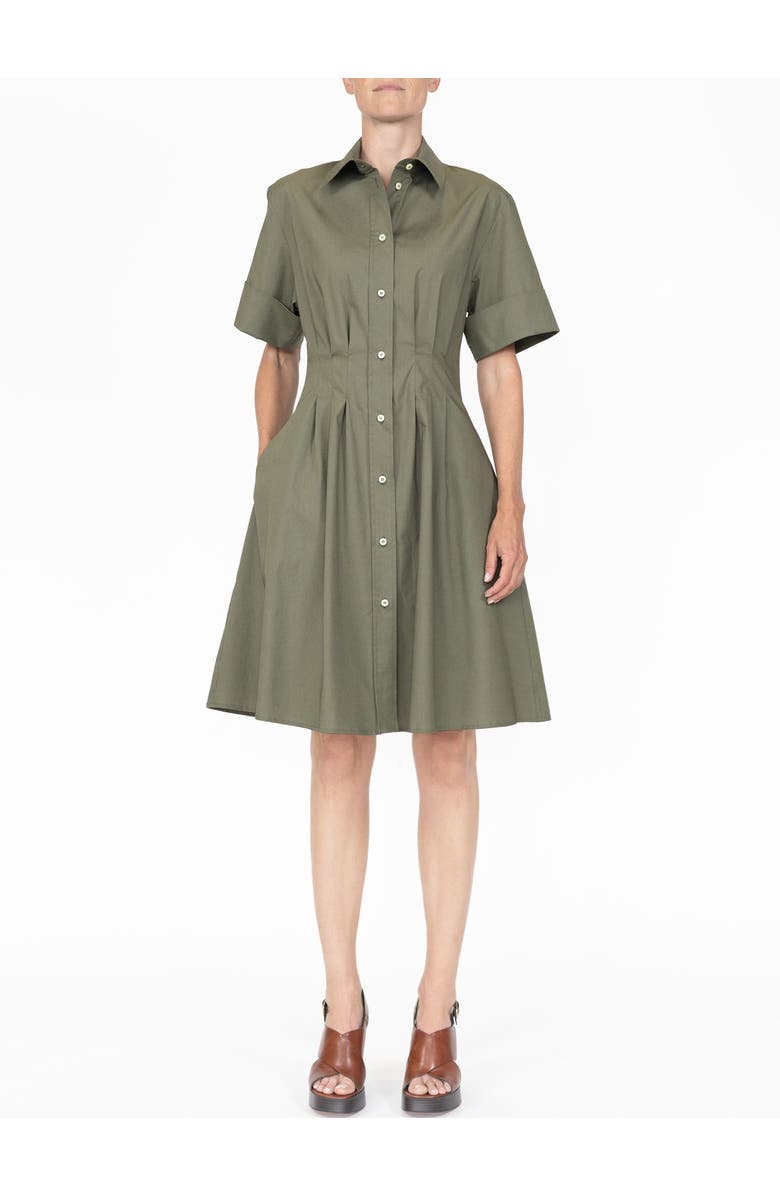 Callas Milano Bergamo Fit and flare shirt dress, Alternate, color, Olive