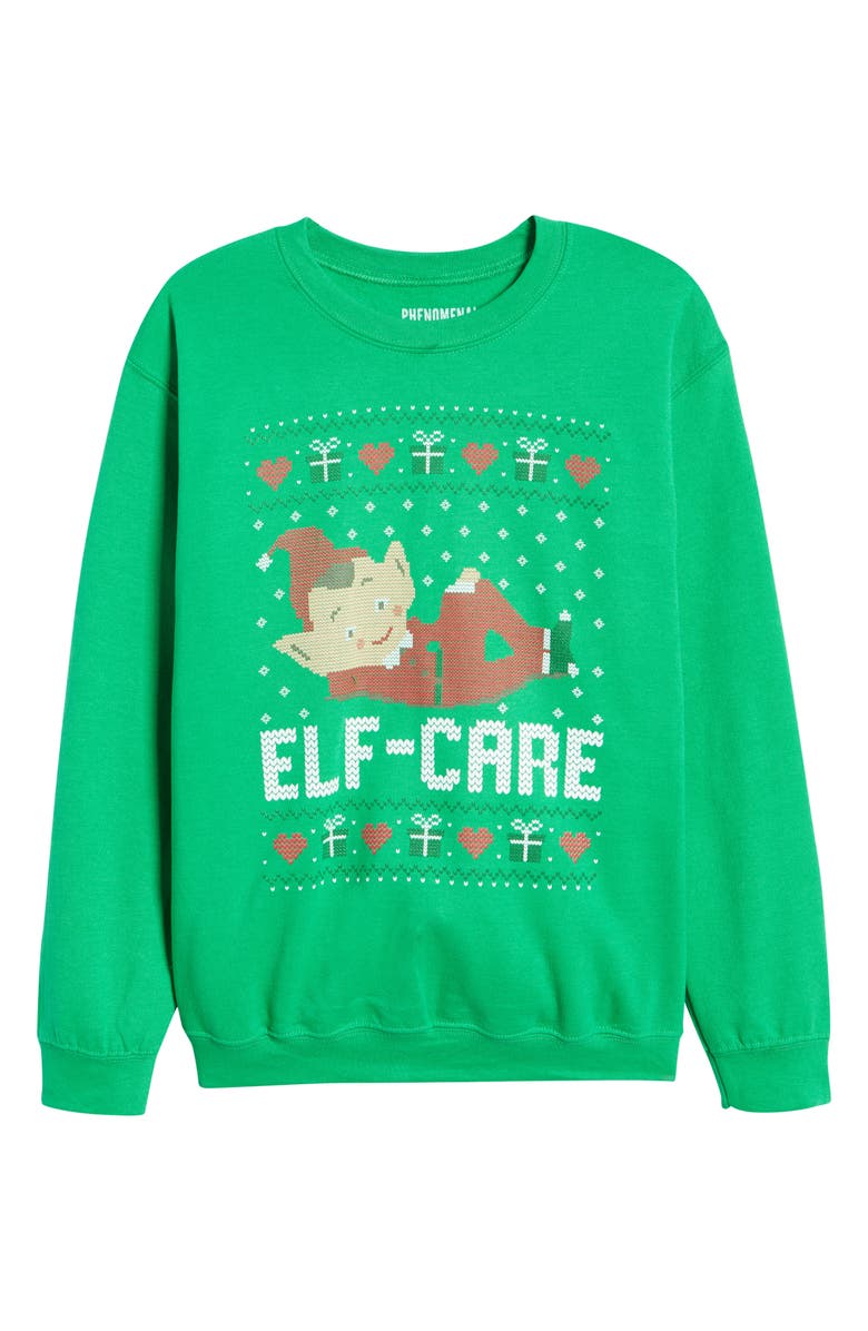 PHENOMENAL Elf Care Crewneck Sweatshirt, Alternate, color, 