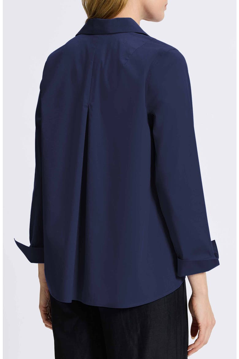 Agnes Split Cuff Popover Blouse, Alternate, color, NAVY