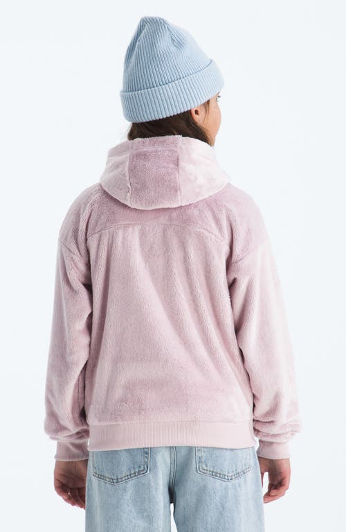 The North Face Kids' Osito High Pile Fleece Full Zip Hoodie In Pink