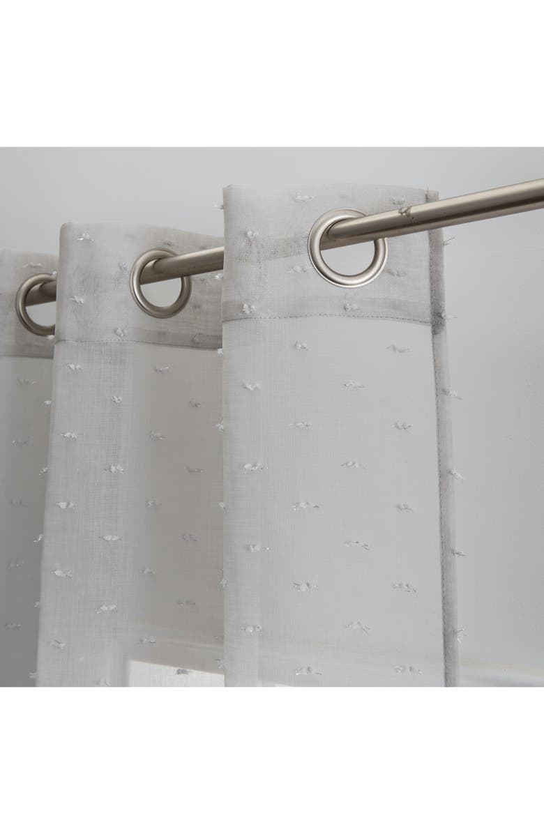 DAINTY HOME Ribbons Set of 2 Sheer Panel Curtains, Alternate, color,