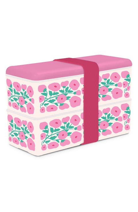 Pink Poppies Snack Size Bento Box