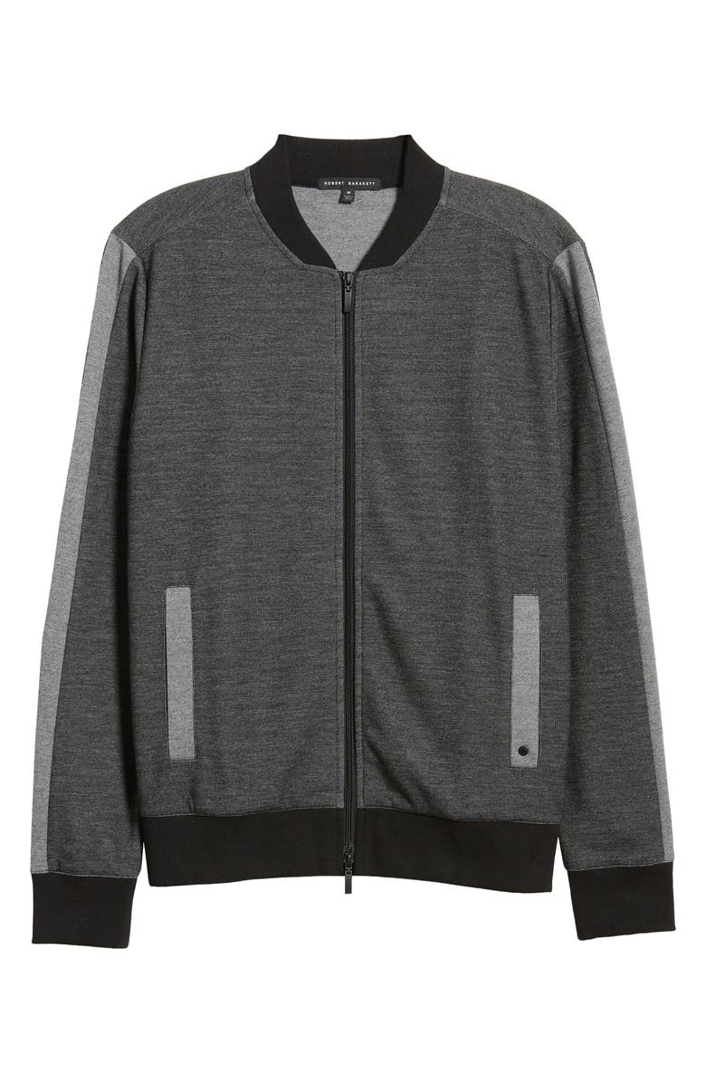 Robert Barakett Stanstead Knit Track Jacket, Alternate, color, Black