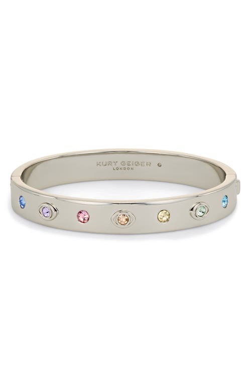 Kurt Geiger London Evil Eye Hinged Bracelet In Burgundy