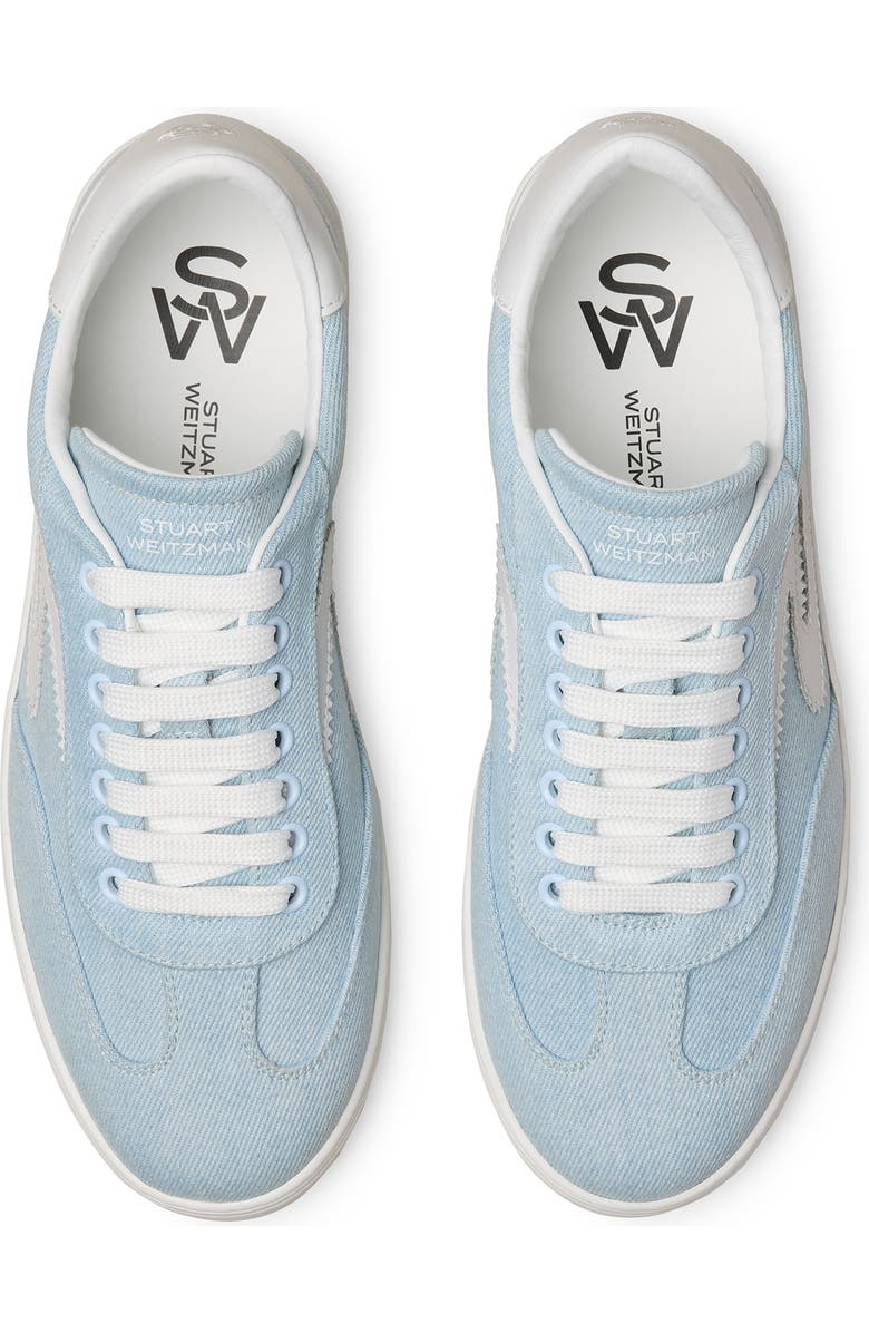 Stuart Weitzman Runaround Sneaker, Alternate, color, Light Blue/ White