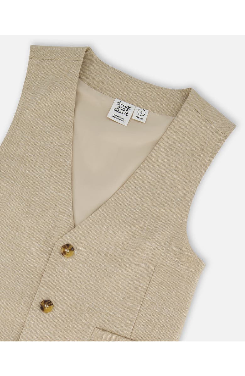 Deux par Deux Boy's Sleeveless Vest Light Taupe, Alternate, color,