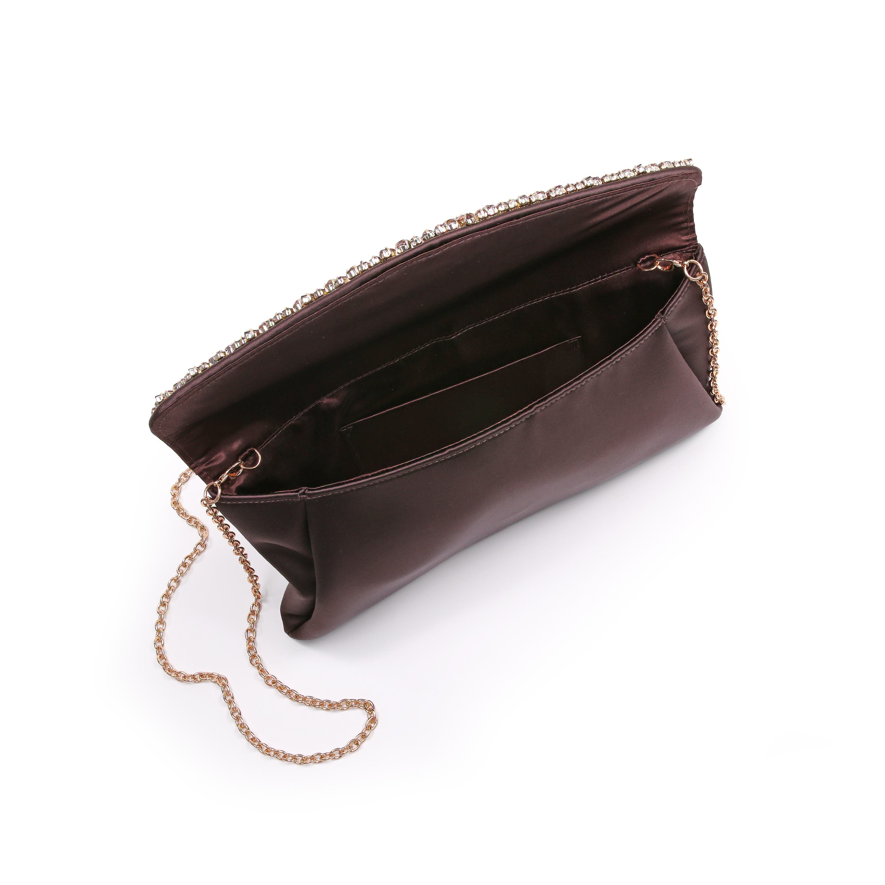 Mika Mix Crystal Neckline Envelope, Alternate, color, Brown