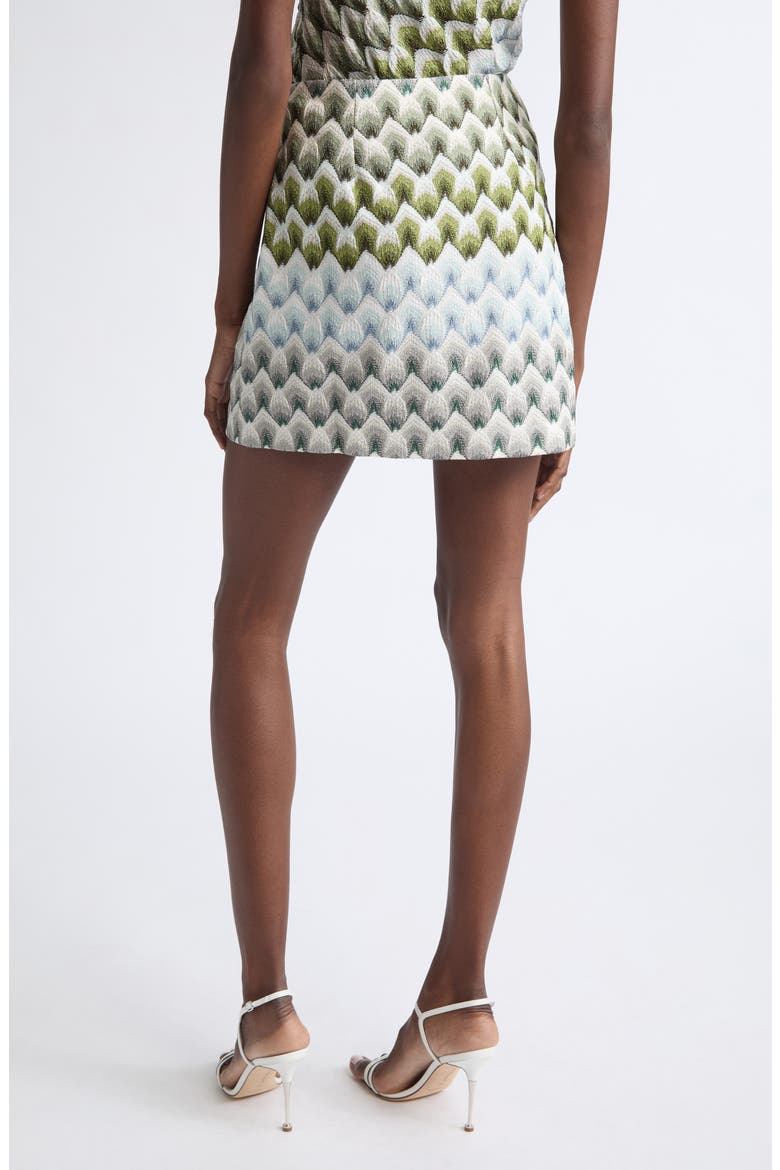 Metallic Jacquard Miniskirt, Alternate, color, S616R