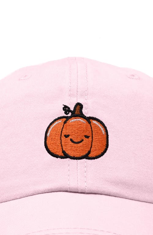 Shop Dalix Baby Pumpkin Embroidered Dad Hat In Washed Pink