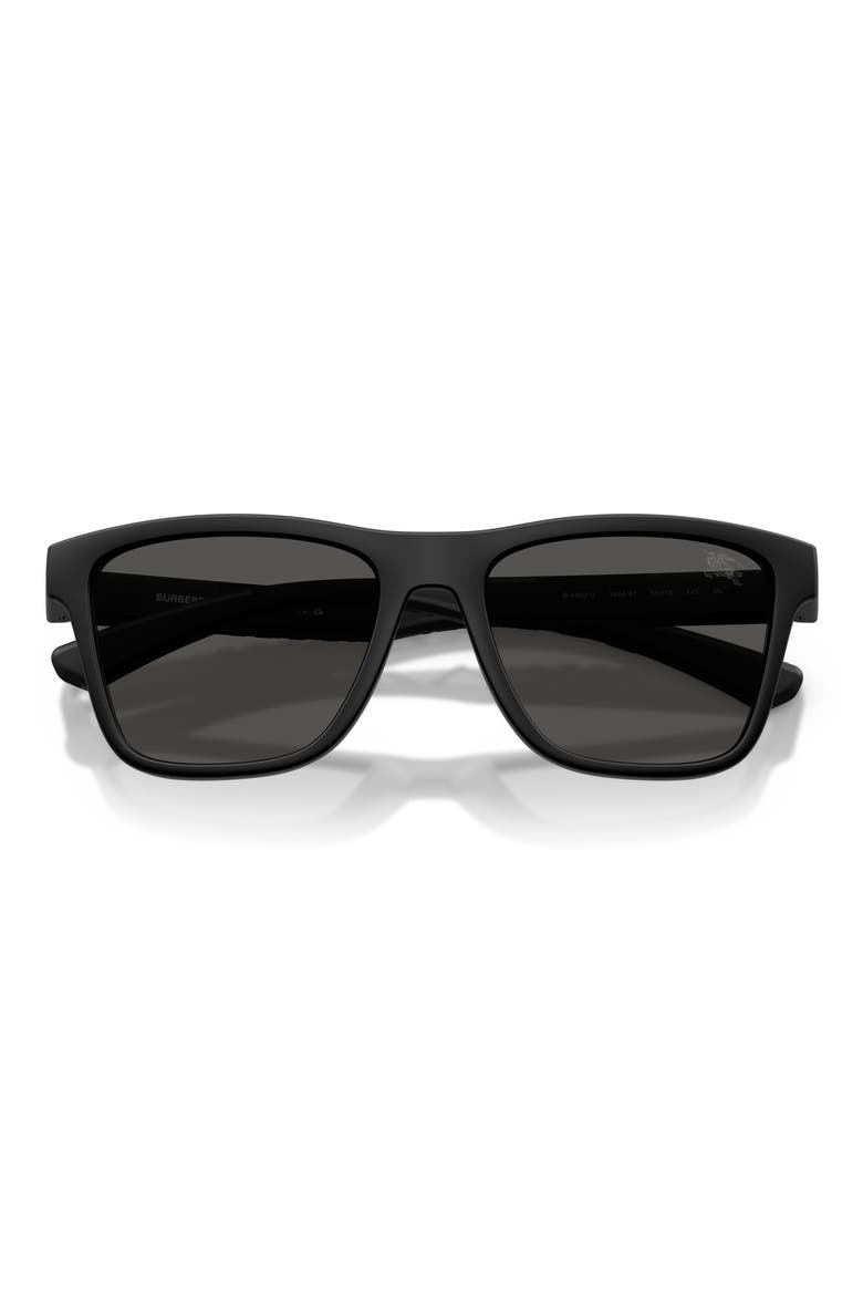 55mm Square Sunglasses, Alternate, color, MATTE BLACK / DARK GREY