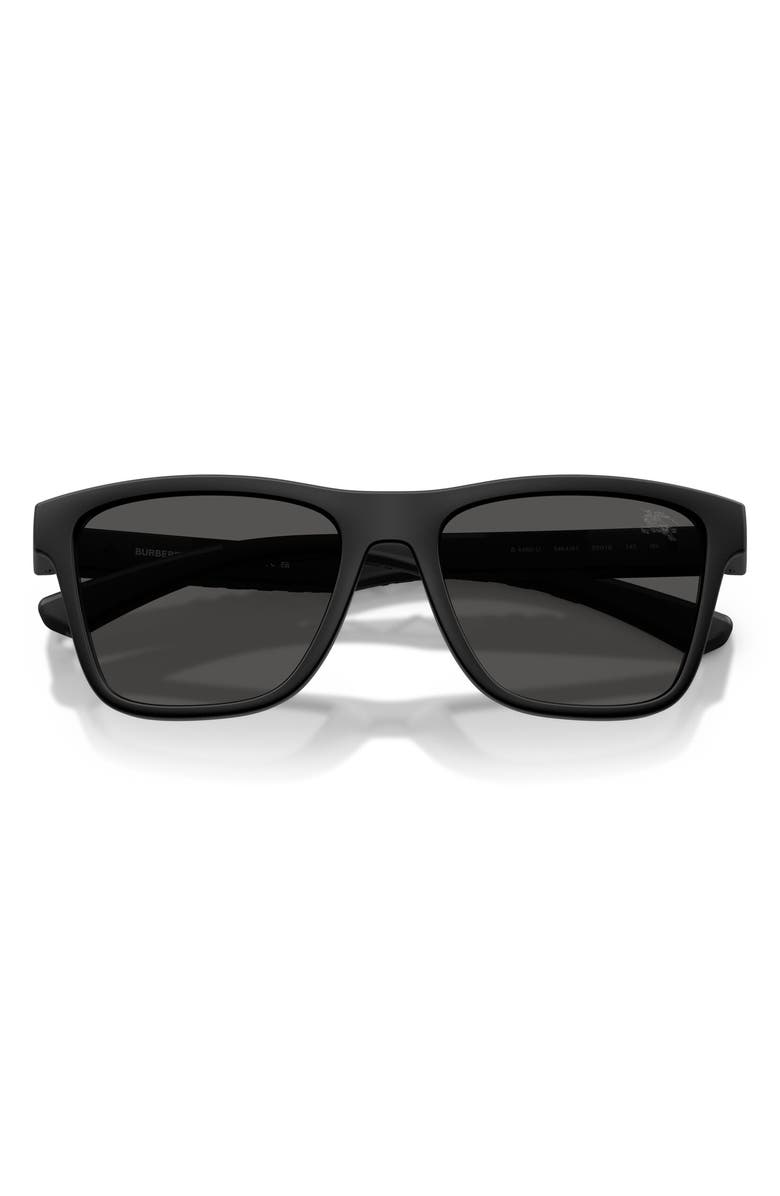 Burberry 55mm Square Sunglasses, Alternate, color, Matte Black / Dark Grey