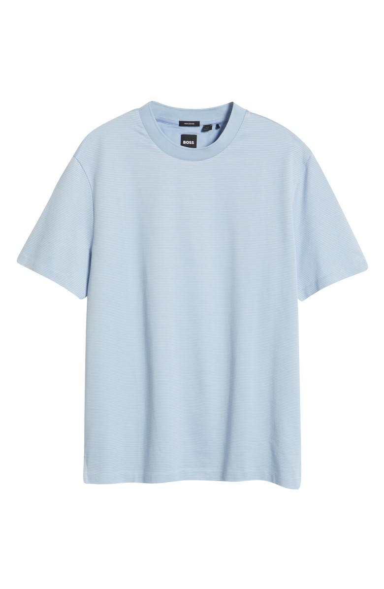 BOSS Thompson Pinstripe Cotton T-Shirt, Alternate, color, Light Blue