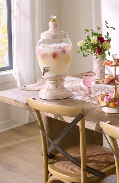 Mackenzie-childs Mackenzie Childs Rosy Check® Beverage Dispenser In Pink