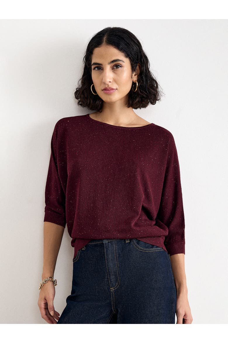 Sequin Cristine Knit, Main, color, Burgundy