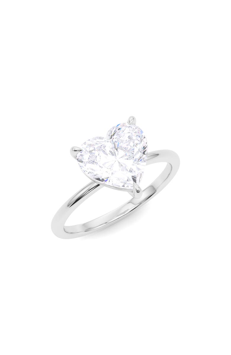 Everyday By HauteCarat Heart Cut Lab Created Diamond 18K Gold Ring - 2.50 ctw, Alternate, color, 