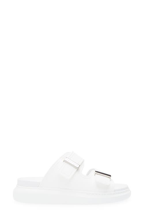 Alexander Mcqueen Mcqueen Hybrid Slide Sandal In New Ivory/silver