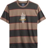 RVCA x Kevin 'Spanky' Long Dayshift Stripe Cotton Graphic T-Shirt