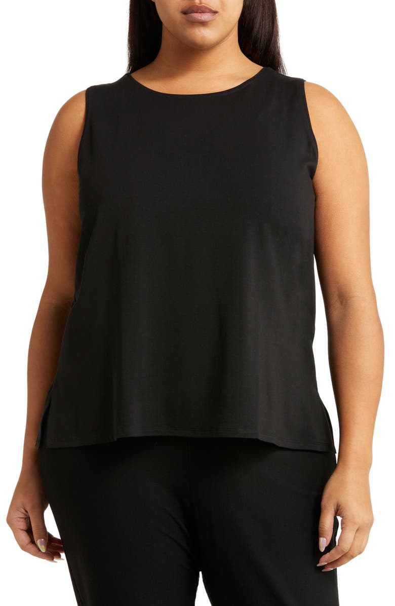 Eileen Fisher Stretch Jersey Tank, Main, color,