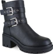 UNIONBAY Stacy Faux Leather Combat Boot
