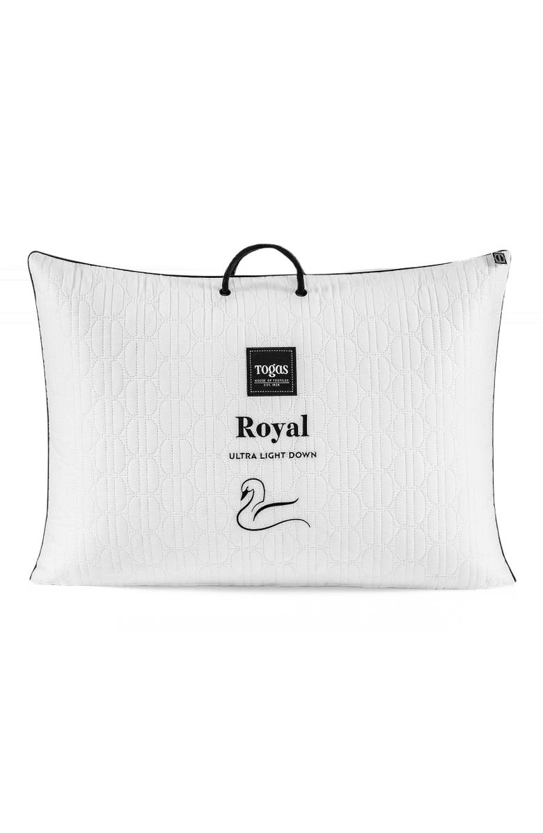 Togas Royal Siberian white goose down pillow, Alternate, color, White