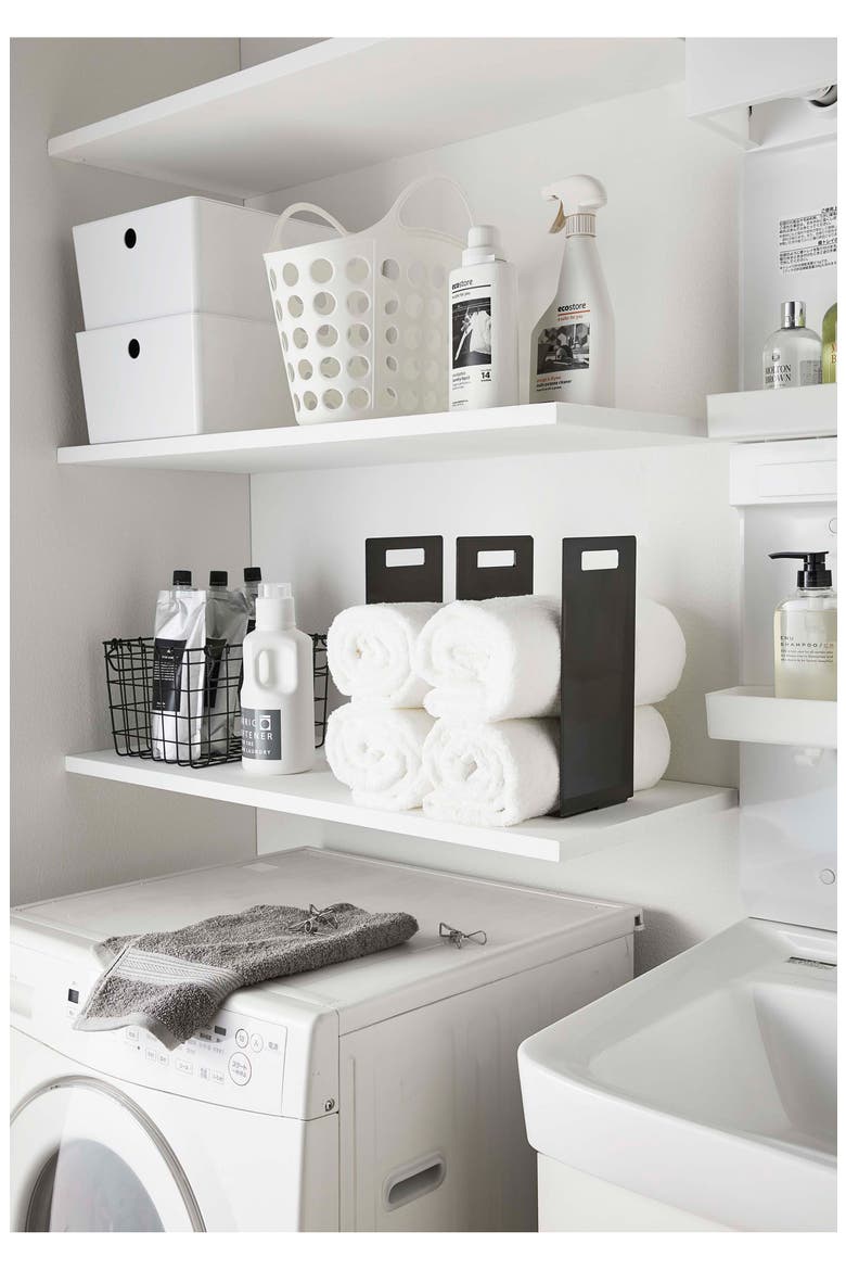 Towel Storage Organizer, Alternate, color, BLACK