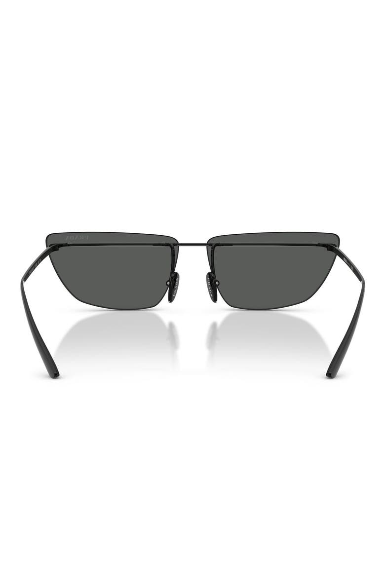 64mm Oversize Butterfly Sunglasses, Alternate, color, BLACK/ WHITE / DARK GREY