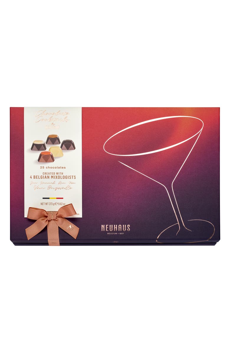 NEUHAUS Chocolate Cocktails 25-Piece Chocolate Assortment, Main, color, Red