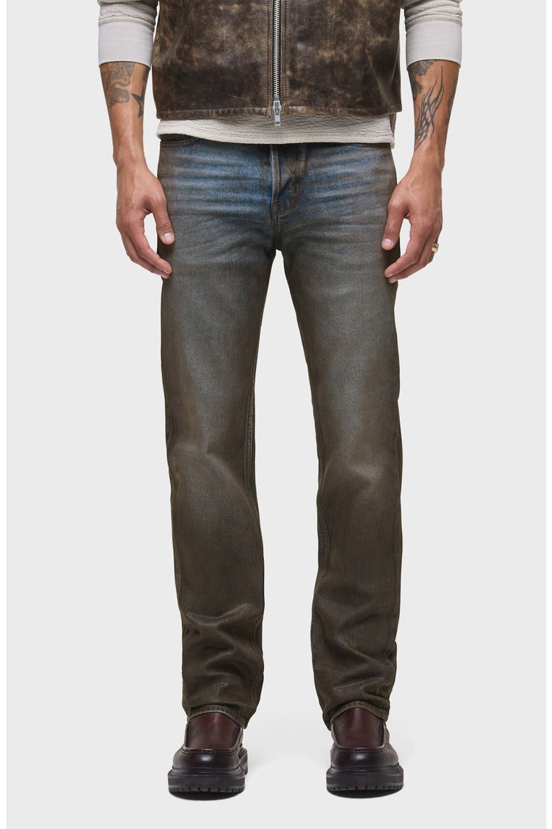 Wes Classic Straight Leg Jeans, Main, color, COATED CHOCOLATE