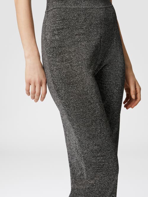 Missoni Flare Trousers In Glitter-effect Viscose In Black & Silver