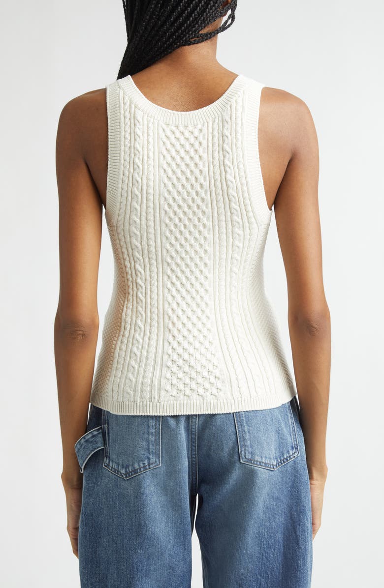 JW Anderson Cable Knit Sweater Tank, Alternate, color, Ivory