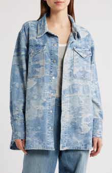 PTCL Camouflage Jacquard Denim Shacket