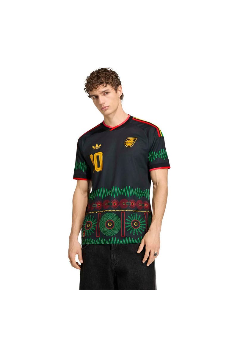 Men's adidas Bob Marley Black Jamaica National Team 2026 Away Replica Jersey, Main, color, Black