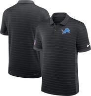 Nike Men's Nike Black Detroit Lions Sideline Victory Stripe Performance Polo