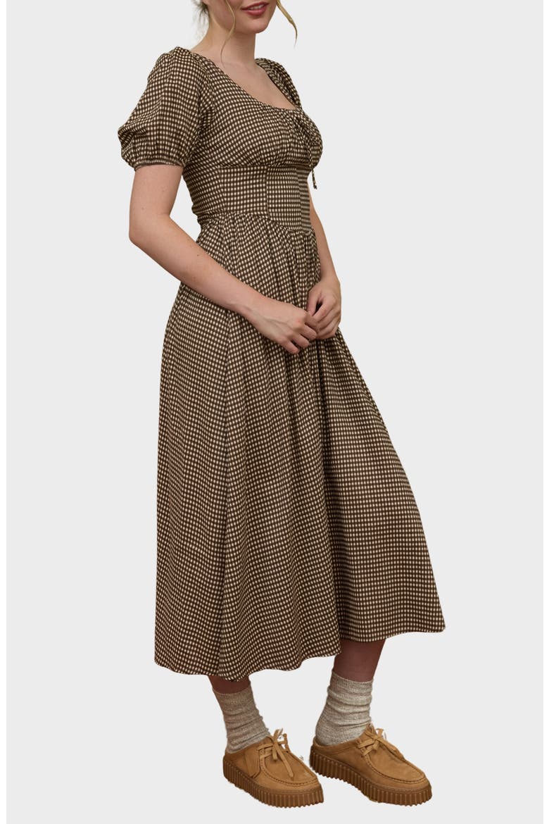 plus size corset milkmaid dress Blu Pepper Patterned (Women) Saffron Barker Birthdya | Size:9 US / 42 EU Launchdate:2025-10-16 Wedding guest THE EVA DRESS in