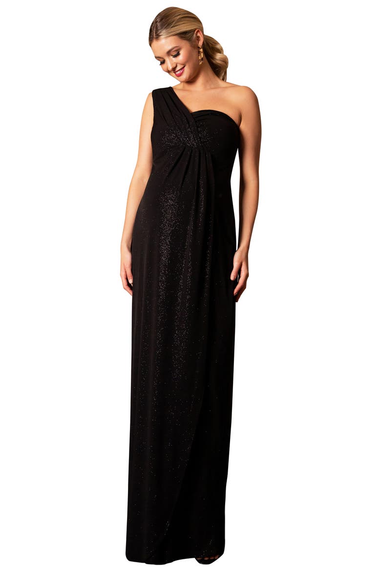 Galaxy Maternity Gown Long, Alternate, color, NIGHT SKY