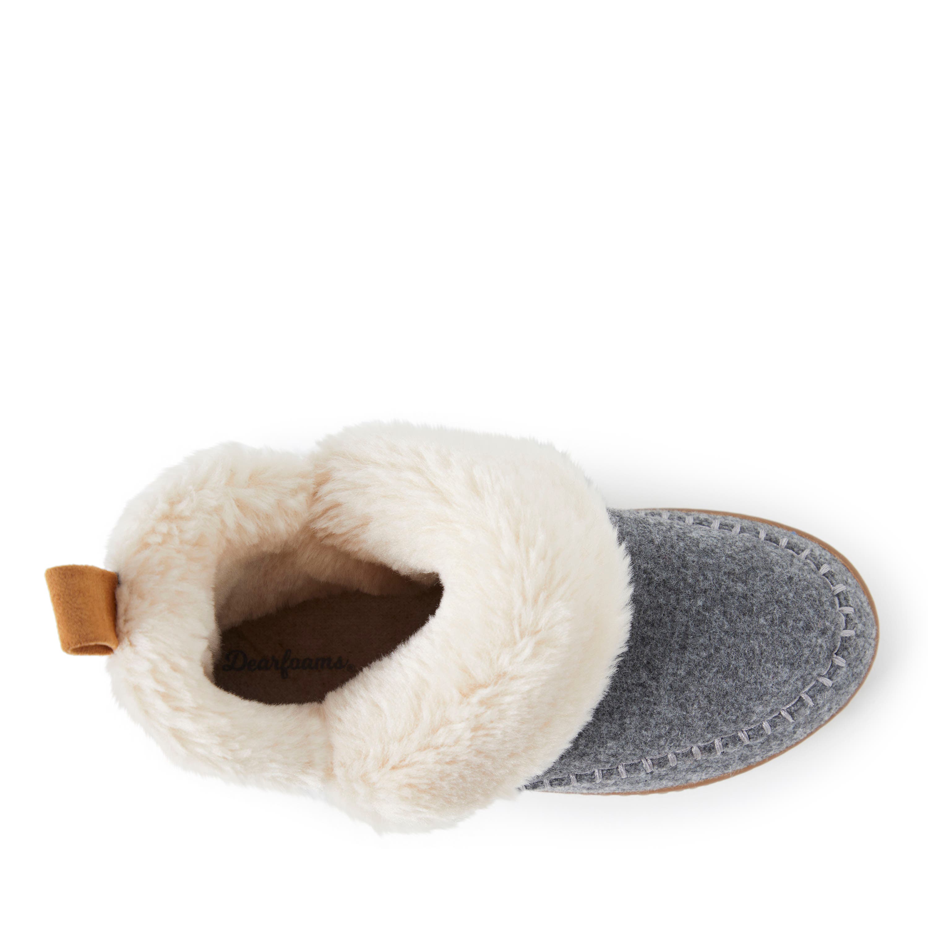 DEARFOAMS Moritz Bootie Slipper, Alternate, color, Grey