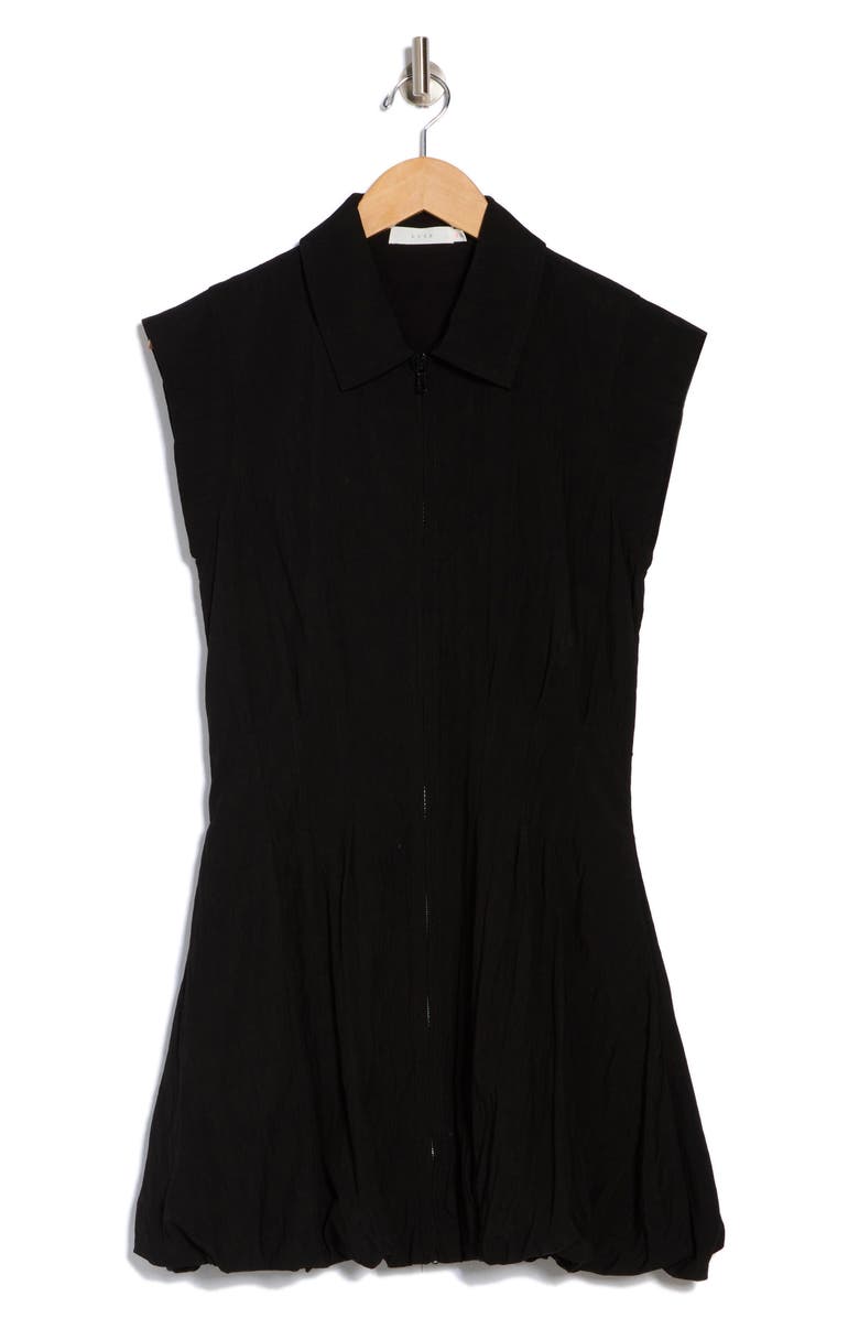 Lush Collared Bubble Dress, Alternate, color, Black