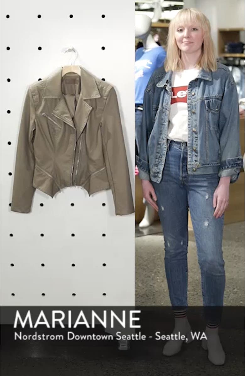 Faux Leather Moto Jacket, sales video thumbnail